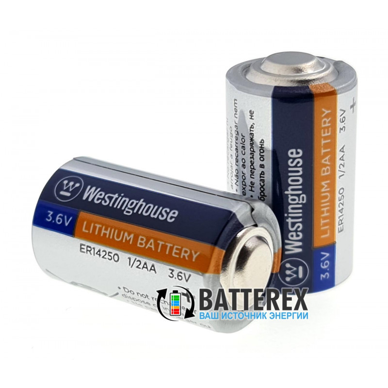 Батарейка литиевая Westinghouse 1/2AA ER14250 3.6V для счётчиков газа, воды, электроэнергии, тепла и др. приборов