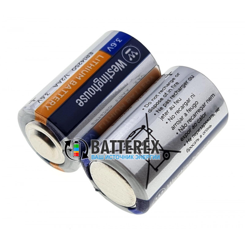 Батарейка литиевая Westinghouse 1/2AA ER14250 3.6V для счётчиков газа, воды, электроэнергии, тепла и др. приборов