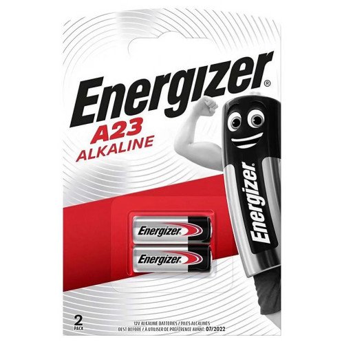 Батарейка А23 Energizer Alkaline 12V (23A, LRV08, LR23A, А21, 1811A), упаковка 2 шт. в блистере
