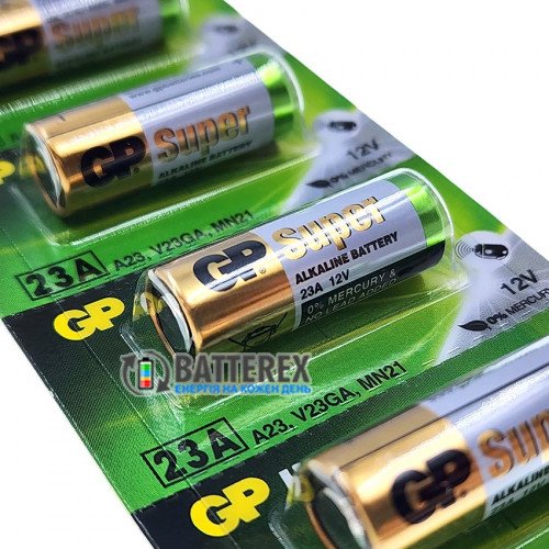 Батарейка А23 (23A, LRV08, MN21) GP Super Alkaline 12V, поштучно от 1 шт.