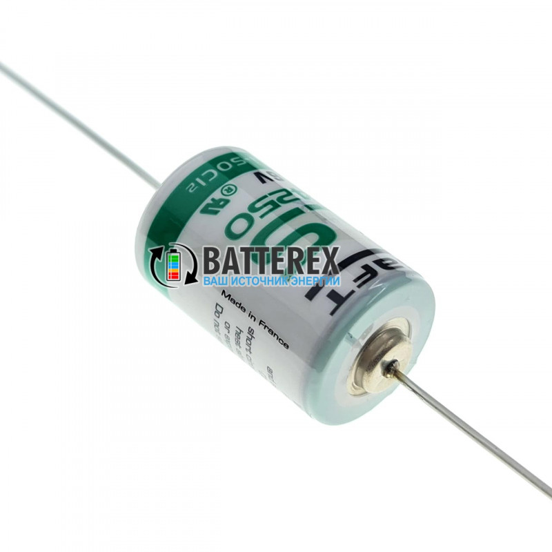Батарейка літієва SAFT LS 14250 1/2AA CNA 3.6V LiSOCl2 із виводами під пайку