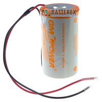 Батарейка литиевая высокотоковая GMB ER34615M FL D 3.6V 14Ah STD LiSOCl2 с проводами