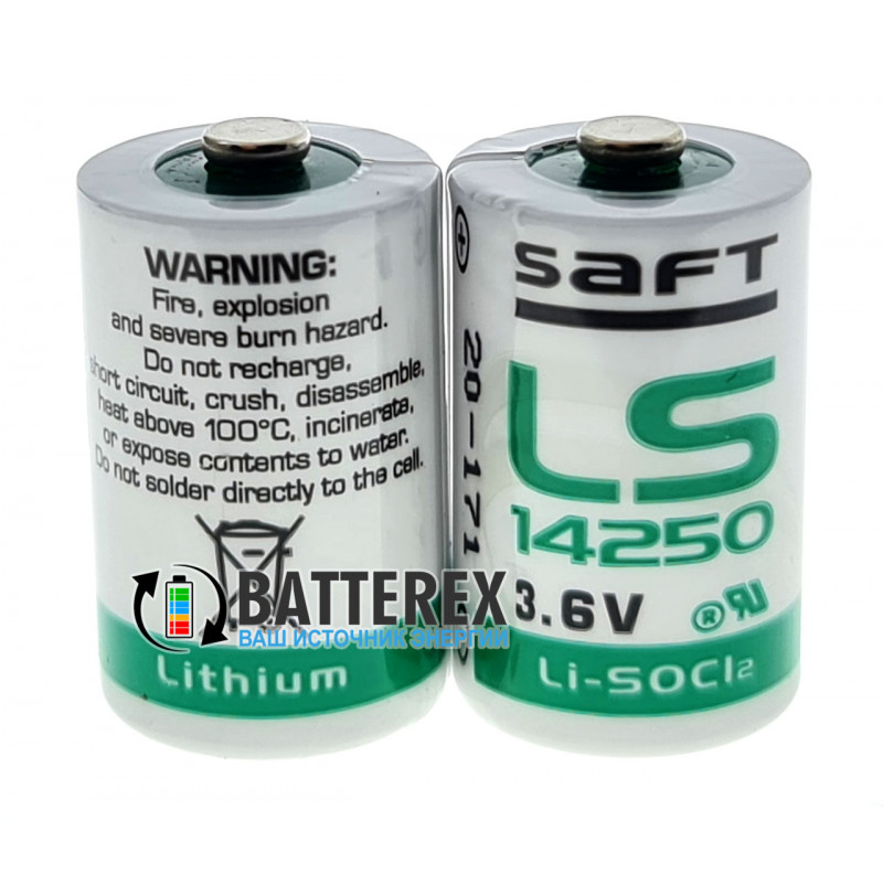 Батарейка литиевая SAFT LS 14250 1/2AA STD 3.6V LiSOCl2