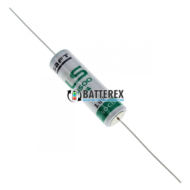 Батарейка літієва SAFT LS 14500 AA CNA 3,6V LiSOCl2 з виводами під пайку - Made in France