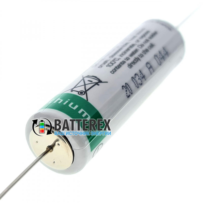 Батарейка літієва SAFT LS 14500 AA CNA 3,6V LiSOCl2 з виводами під пайку - Made in France