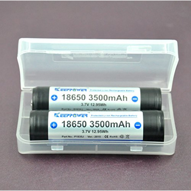 Пластиковый бокс Keeppower аккумуляторов 18650 и 16340 (CR123a)