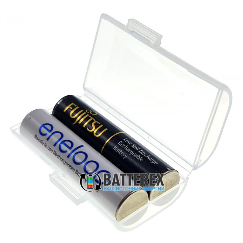 Пластиковый бокс Soshine SBC-002 на 2 AAA аккумулятора