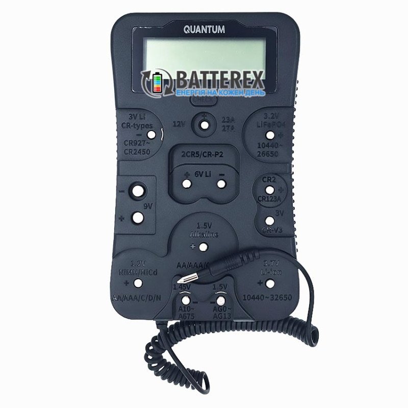 Универсальный цифровой тестер уровня заряда Quantum LCD Battery Tester QM-BT5U101 для всех типов и размеров батареек и аккумуляторов