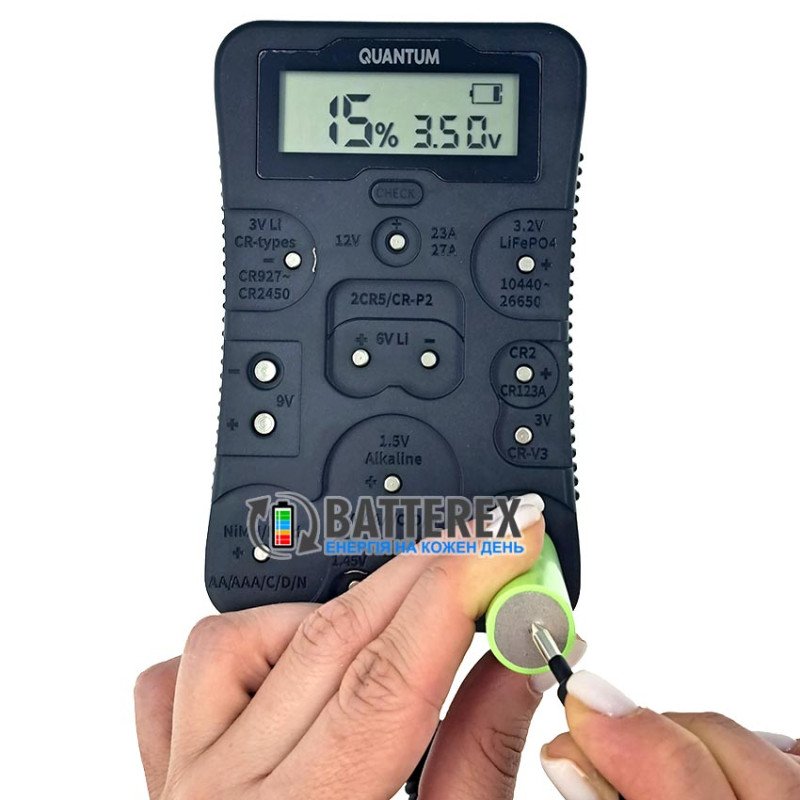 Универсальный цифровой тестер уровня заряда Quantum LCD Battery Tester QM-BT5U101 для всех типов и размеров батареек и аккумуляторов