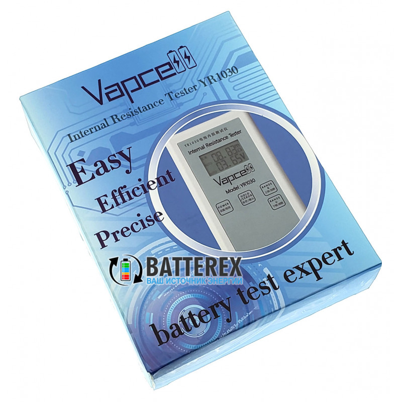 Тестер Vapcell YR1030 внутреннего сопротивления и напряжения аккумуляторов