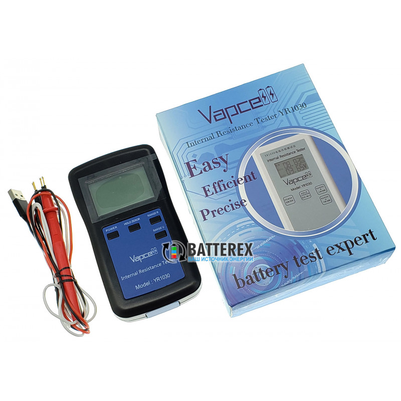Тестер Vapcell YR1030 внутреннего сопротивления и напряжения аккумуляторов