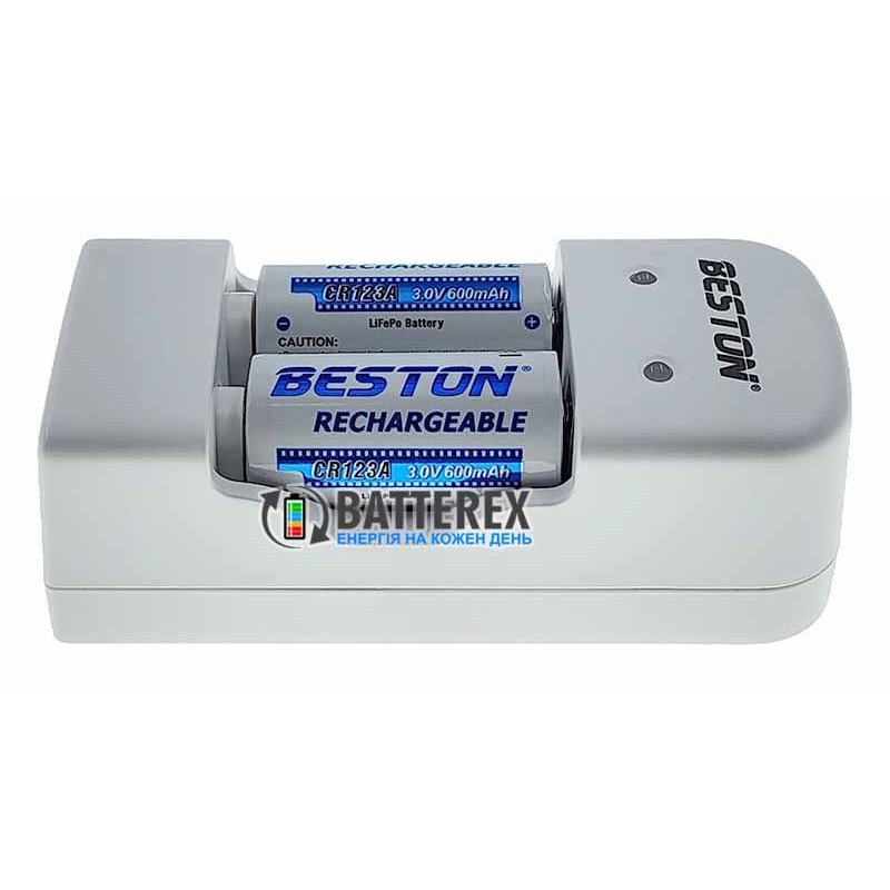 Beston CD643 зарядное устройство для LiFePO4 аккумуляторов CR123A/CR2 + 2 аккумулятора 16340 CR123A 600mAh 3.0V