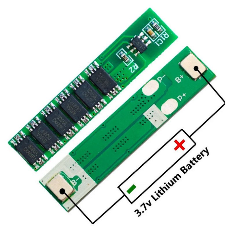 BMS плата защиты 1S HX-1S-3576 12A 3.7-4.2V для 1-го аккумулятора 18650