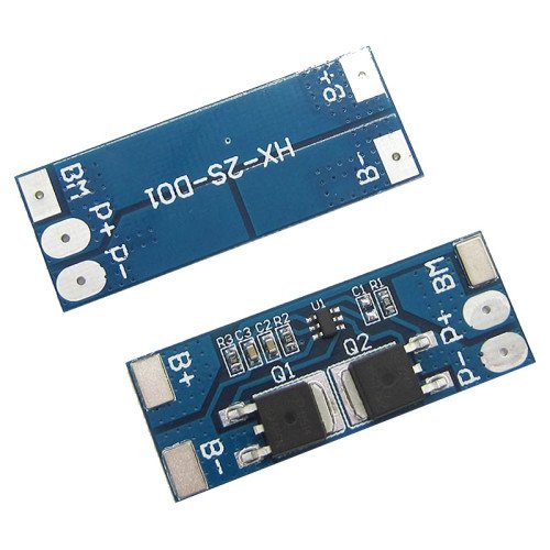 BMS контроллер заряда-разряда 2S для 2х аккумуляторов 18650 HX-2S-D01 8A 7.4-8.4V