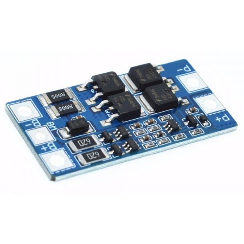 BMS плата защиты 2S 10/20A HX-2S-JH20 с балансировкой для 2х аккумуляторов 18650