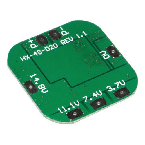 BMS плата защиты 4S 20A 14.8-16.8V (HX-4S-D20) для 4х аккумуляторов 18650