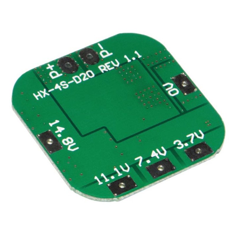 BMS плата защиты 4S 20A HX-4S-D20 для 4х аккумуляторов 18650