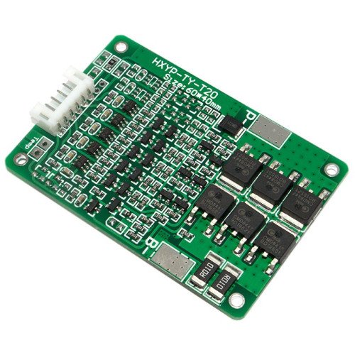 BMS плата защиты 5S 15/20A 21V (HX-5S-TY-T20) с балансировкой для 5 аккумуляторов 18650