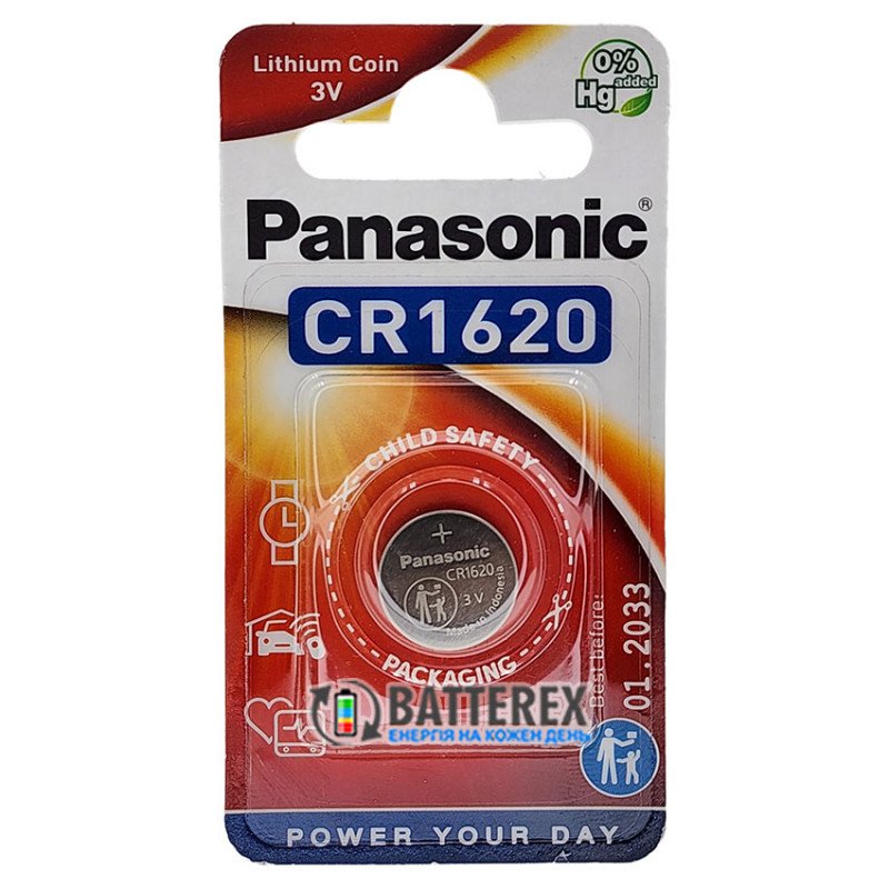 Батарейка литиевая CR21620 Panasonic Lithium Power 3V, блистер 1 шт.