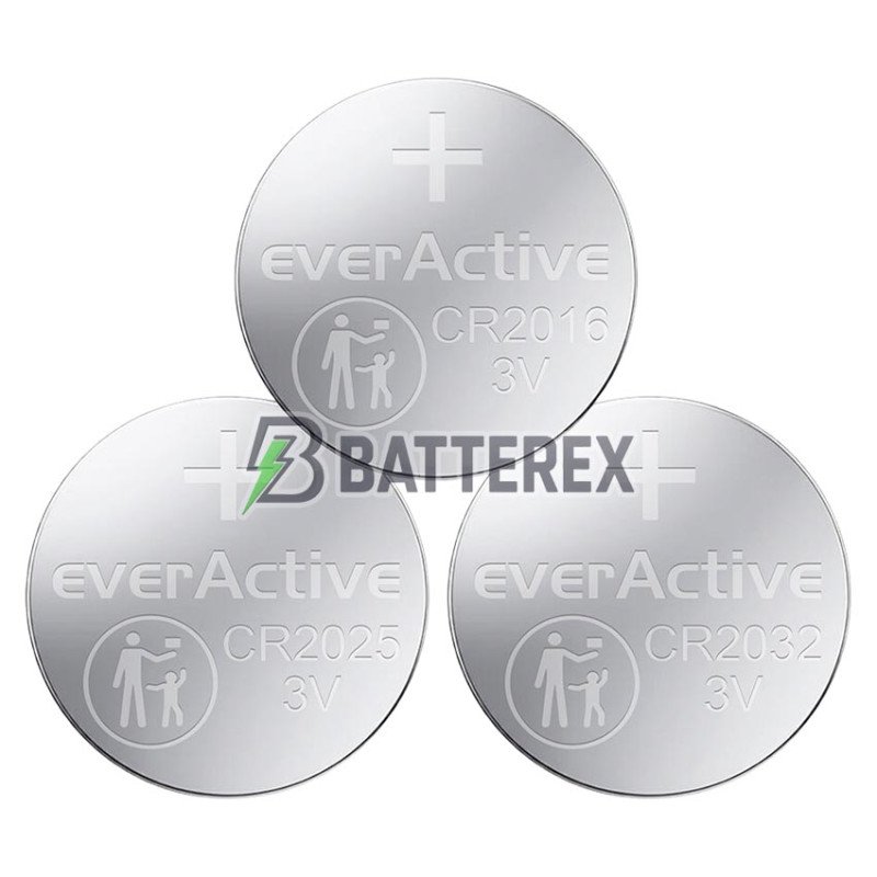 Набір батарейок 2xCR2016 2xCR2025 4xCR2032 Everactive Lithium Battery 3V, упаковка в блістері