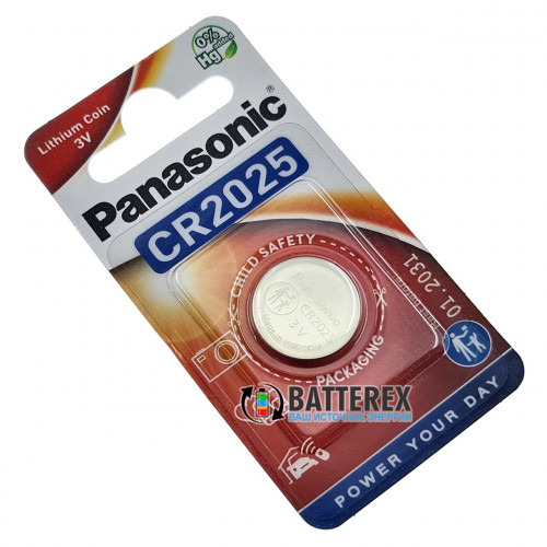 Батарейка CR2025 Panasonic Lithium Power 3V - 1 шт. в блистере, оригинал