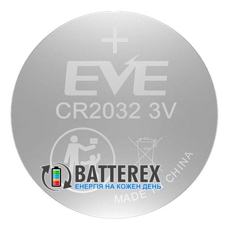 Батарейки литиевые CR2032 EVE Lithium Battery 3V, лоток 20 шт., оригинал