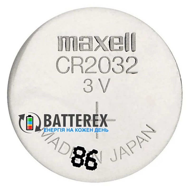 Батарейка літієва CR2032 Maxell Lithium 3V Made in Japan, упаковка 25 шт., ціна за упаковку
