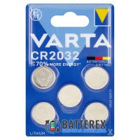 Батарейка CR2032 Varta Lithium 3V 230mAh, блистер 5 шт., оригинал