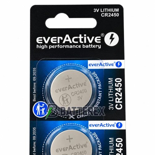 Батарейка CR2450 Everactive Lithium Battery 3V 600mAh, поштучно, ціна за 1 шт.