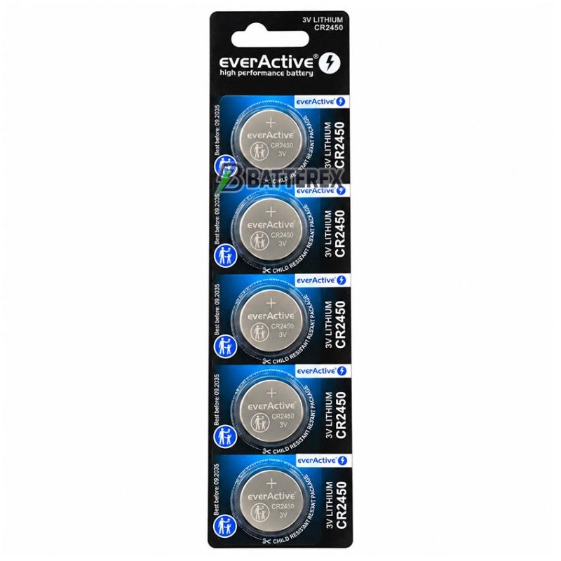 Батарейка CR2450 Everactive Lithium Battery 3V 600mAh - поштучно - ціна за 1 шт.