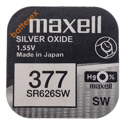 Батарейка 377 SR626SW AG4 Maxell Silver Oxide 1.55V Made in Japan