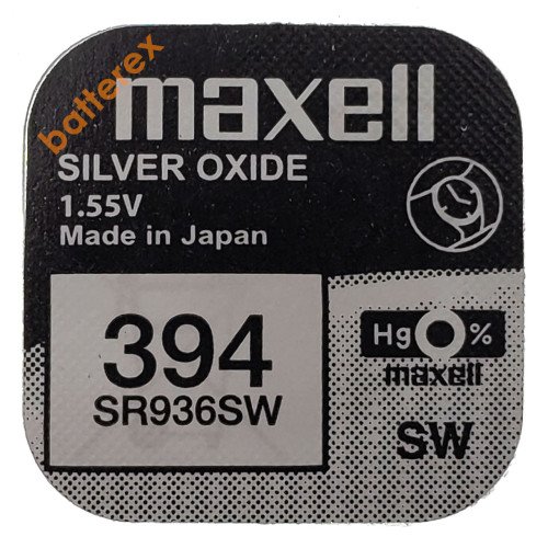 Батарейка 394 SR936SW AG9 Maxell Silver Oxide 1.55V Made in Japan