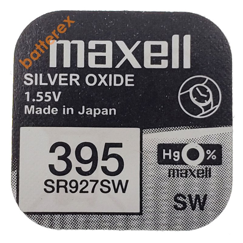 Батарейка 395 SR927SW Maxell Silver Oxide 1.55V Made in Japan