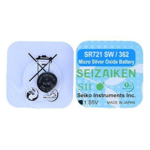 Батарейка 362 SR721SW Seizaiken Silver Oxide 1.55V Made in Japan
