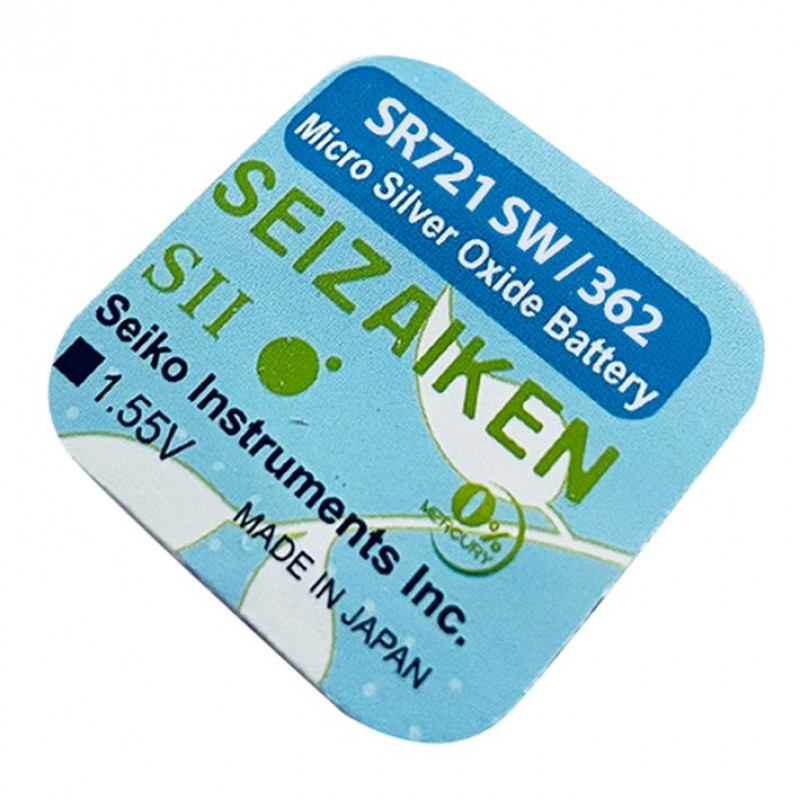 Батарейка 362 SR721SW Seizaiken Silver Oxide 1.55V Made in Japan