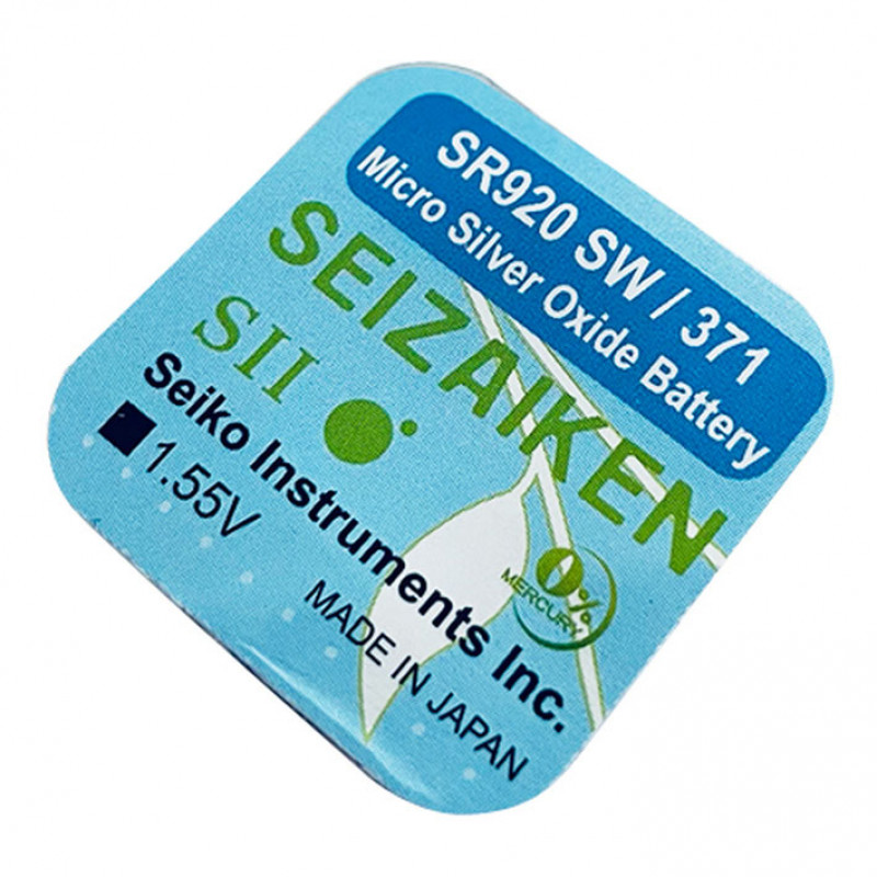 Батарейка 371 SR920SW Seizaiken Silver Oxide 1.55V Made in Japan