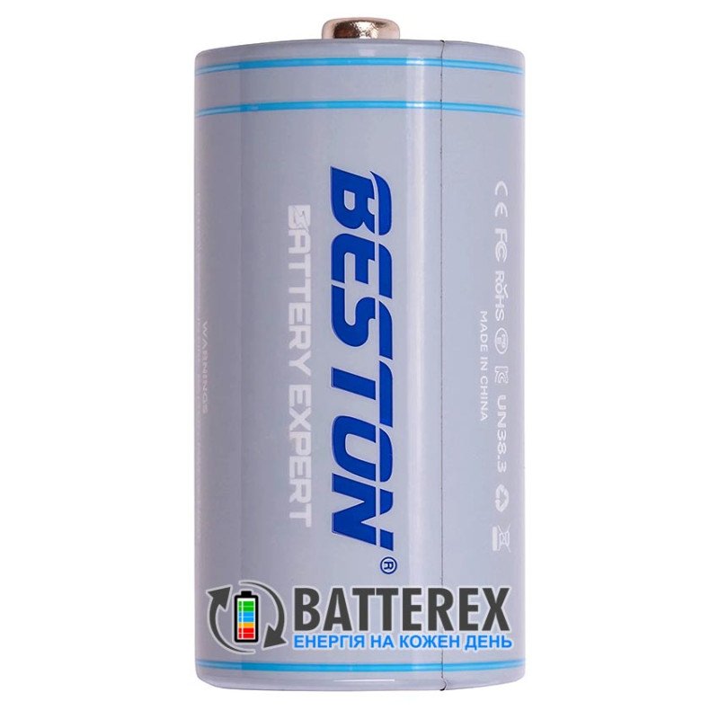Літій-іонний акумулятор C R14 Li-ion Beston 1.5V 3500mWh із зарядкою від USB Type-C, зарядний кабель в комплекті