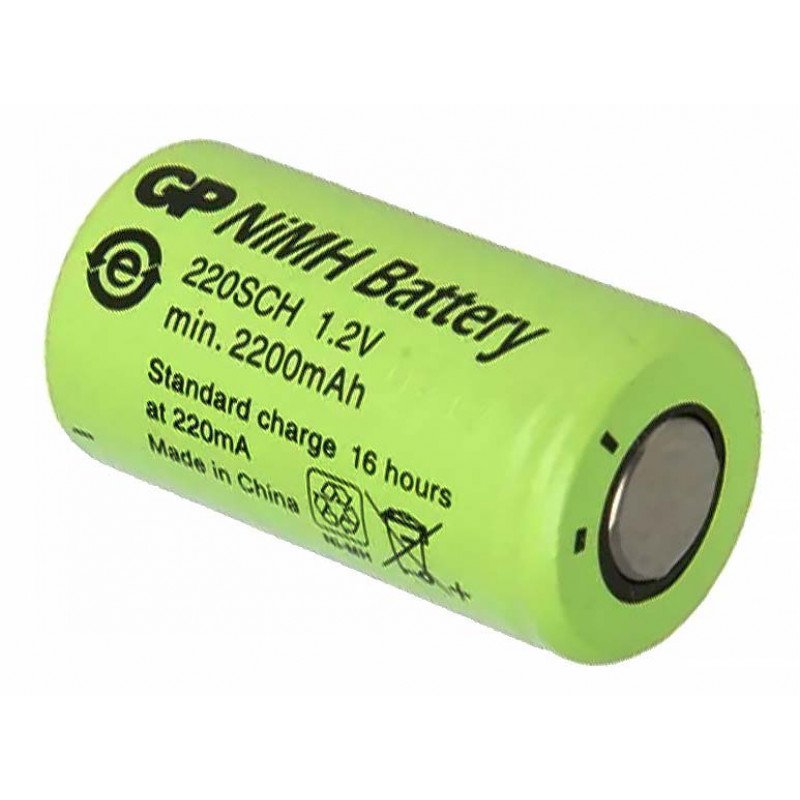 Акумулятор промисловий SC GP 220SCH NiMH 1.2V 2200m Flat Top