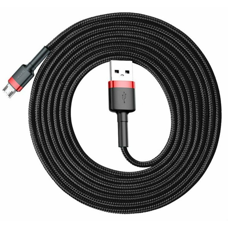 Кабель Baseus Cafule CAMKLF-C91 USB - micro USB 1.5A - длина 2м - чёрный/красный