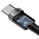 Кабель Baseus Type-C to Type-C 100W 5-20V 5A CATKLF-ALG1, довжина 2 метра, чорний/сірий