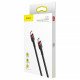 Кабель Baseus Cafule CATKLF-H91 Type-C to Type-C 3A, длина 2м, цвет Red/Black