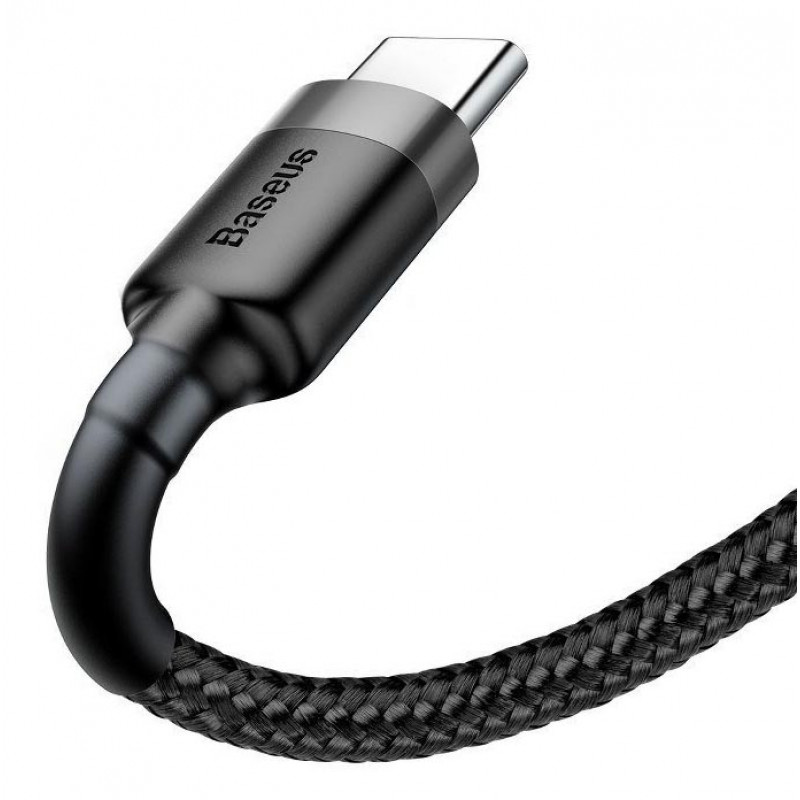 Кабель Baseus Cafule CATKLF-CG1 USB - Type-C 2A - довжина 2м - чорний/сірий