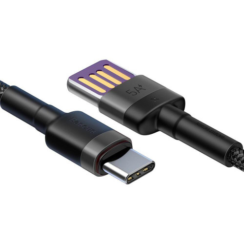 Кабель Baseus Cafule CATKLF-PG1 USB - Type-C Quick Charge 5A 40W - длина 1м