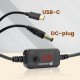 Універсальний адаптер живлення Everactive AD-PD65 USB-C - DC із вибором струму 5-20V та набором 10 перехідників