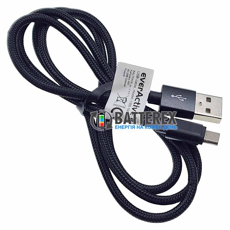 Кабель Everactive CBB-1MB USB - micro-USB 2.4A довжина 1 метр