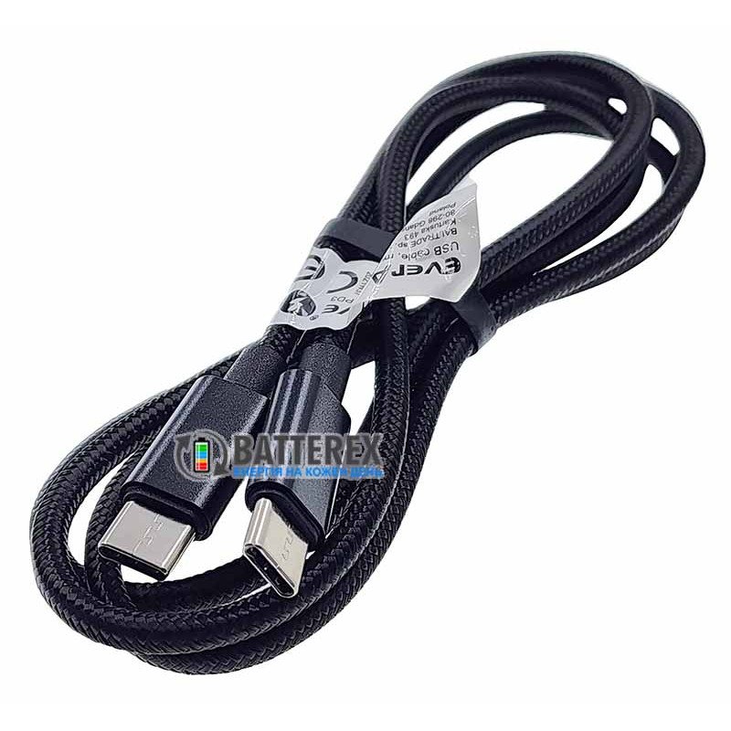 Кабель Everactive Type-C to Type-C CBB-1PD5 5A 100W 1м