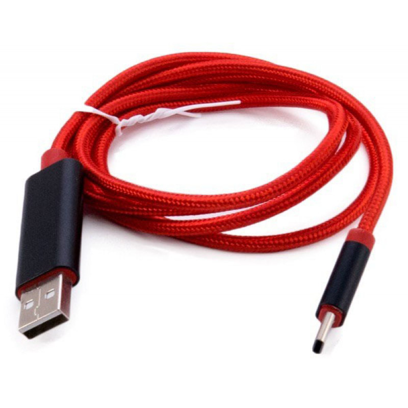 Кабель USB AM 2.0 - Type-C 1м с тестером тока и напряжения