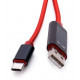 Кабель USB AM 2.0 - Type-C 1м с тестером тока и напряжения