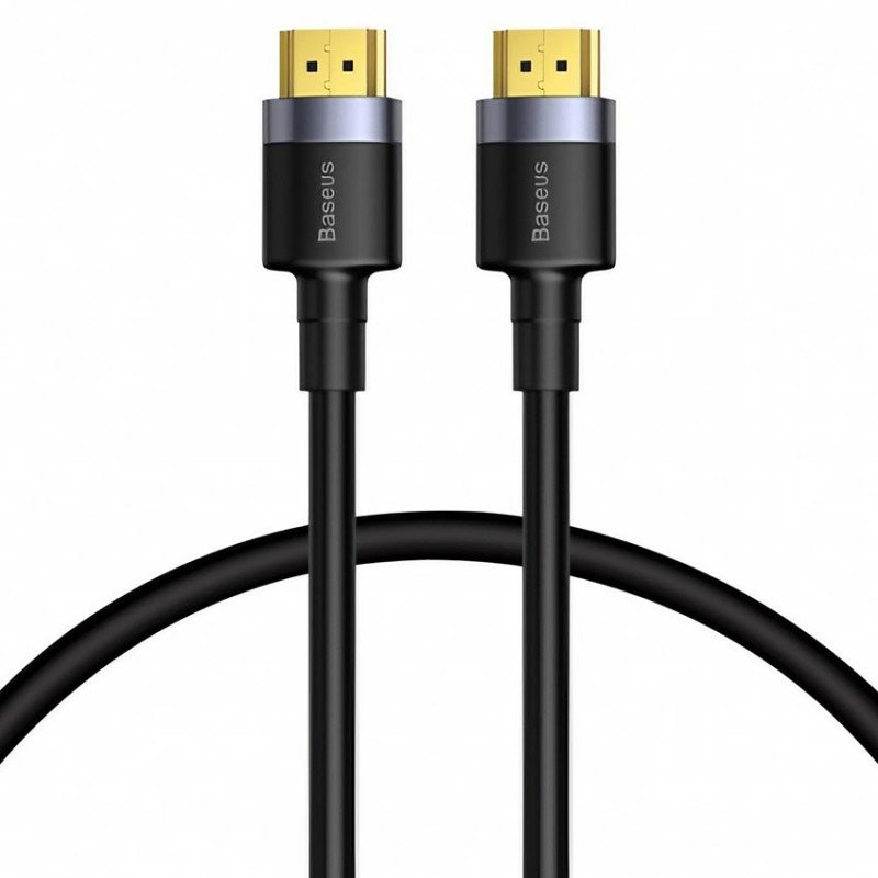 Кабель Baseus Cafule CADKLF-E01 HDMI to HDMI v2.0, позолоченные коннекторы, поддежка 4K, 32 канала аудио, длина 1м, чёрный