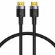 Кабель Baseus Cafule CADKLF-E01 HDMI to HDMI v2.0, позолоченные коннекторы, поддежка 4K, 32 канала аудио, длина 1м, чёрный